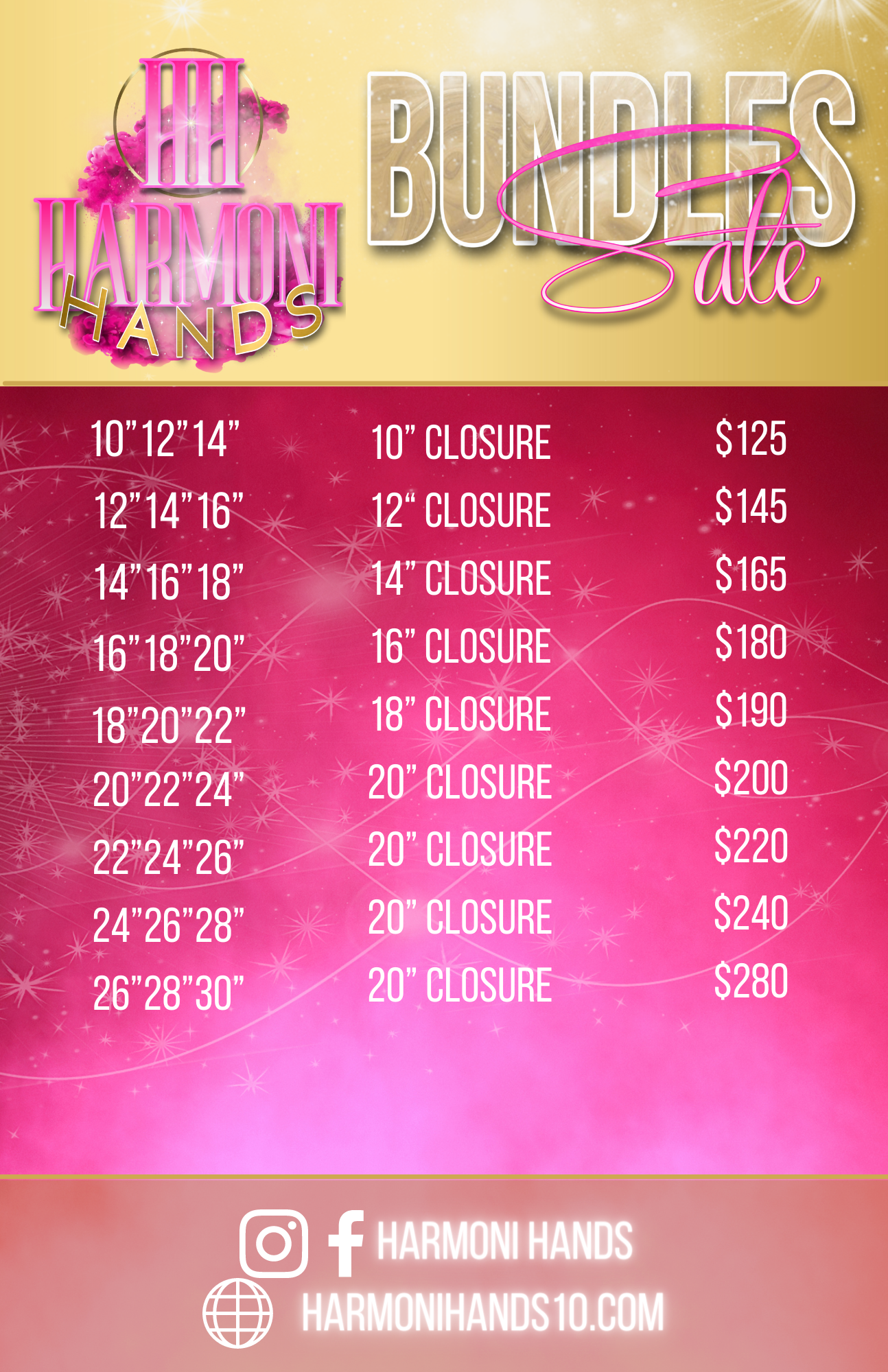Price list (print) flyer